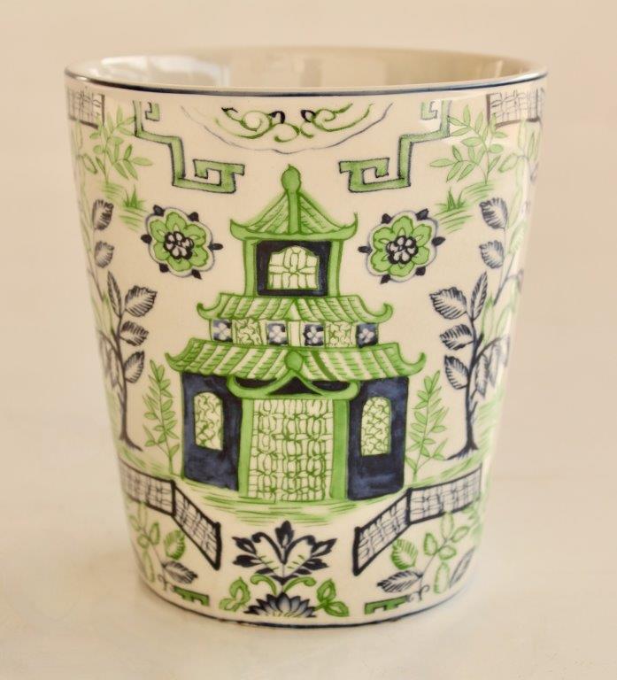 Small Blue & Green Pagoda Planter